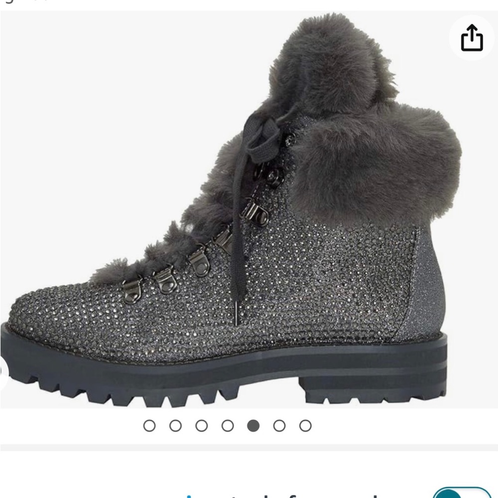 Jessica Simpson Women's Norina Sparkle Embellished Fashion Hiking Boot- size 7